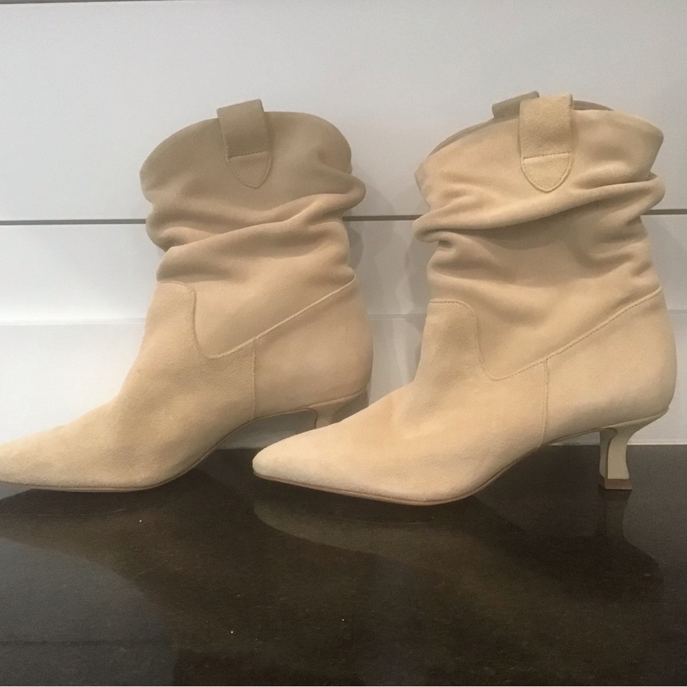 Gianni Bini Cream Ankle Boots